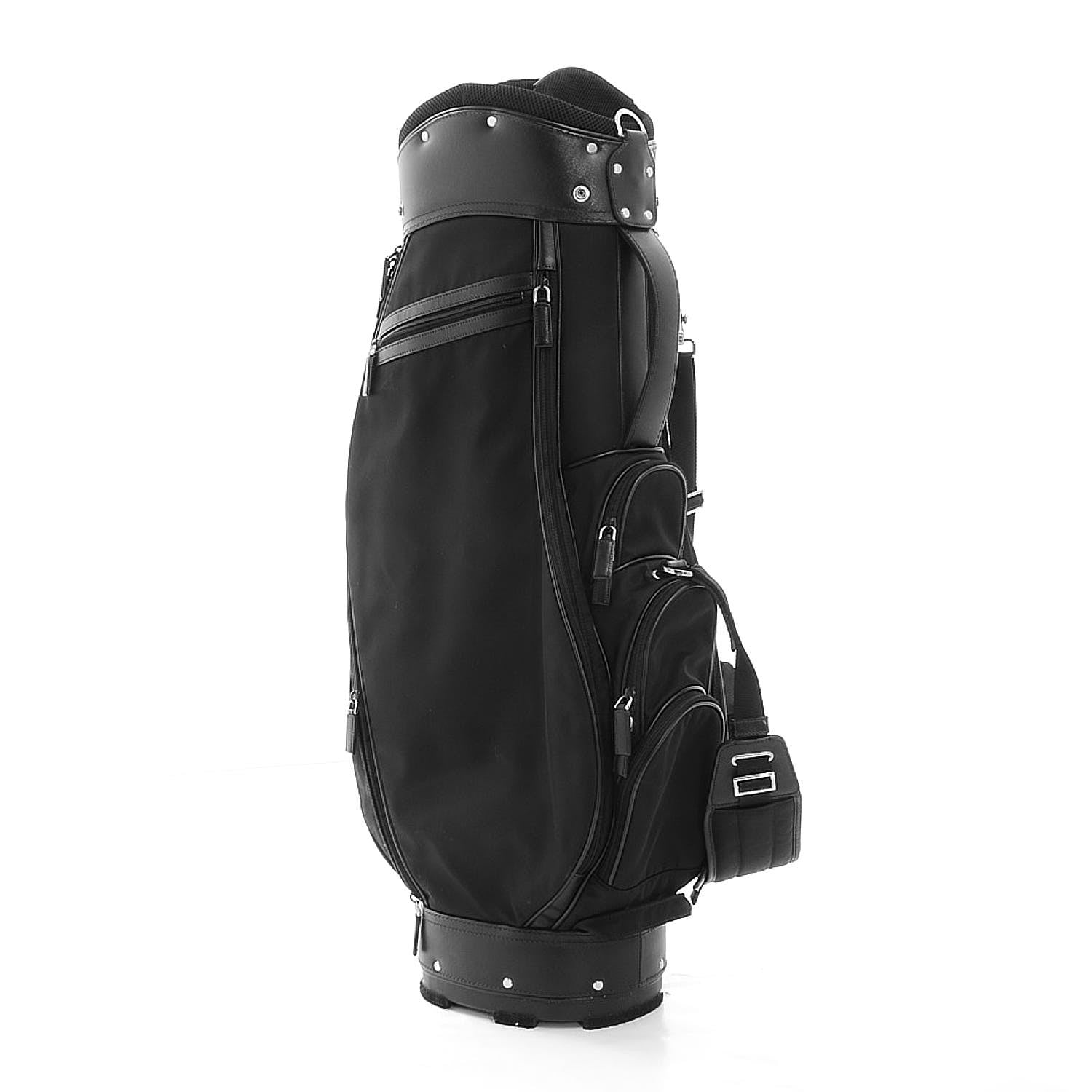 Prada Tessuto Nylon Saffiano Mens Golf Bag Nero Black 1 of 17