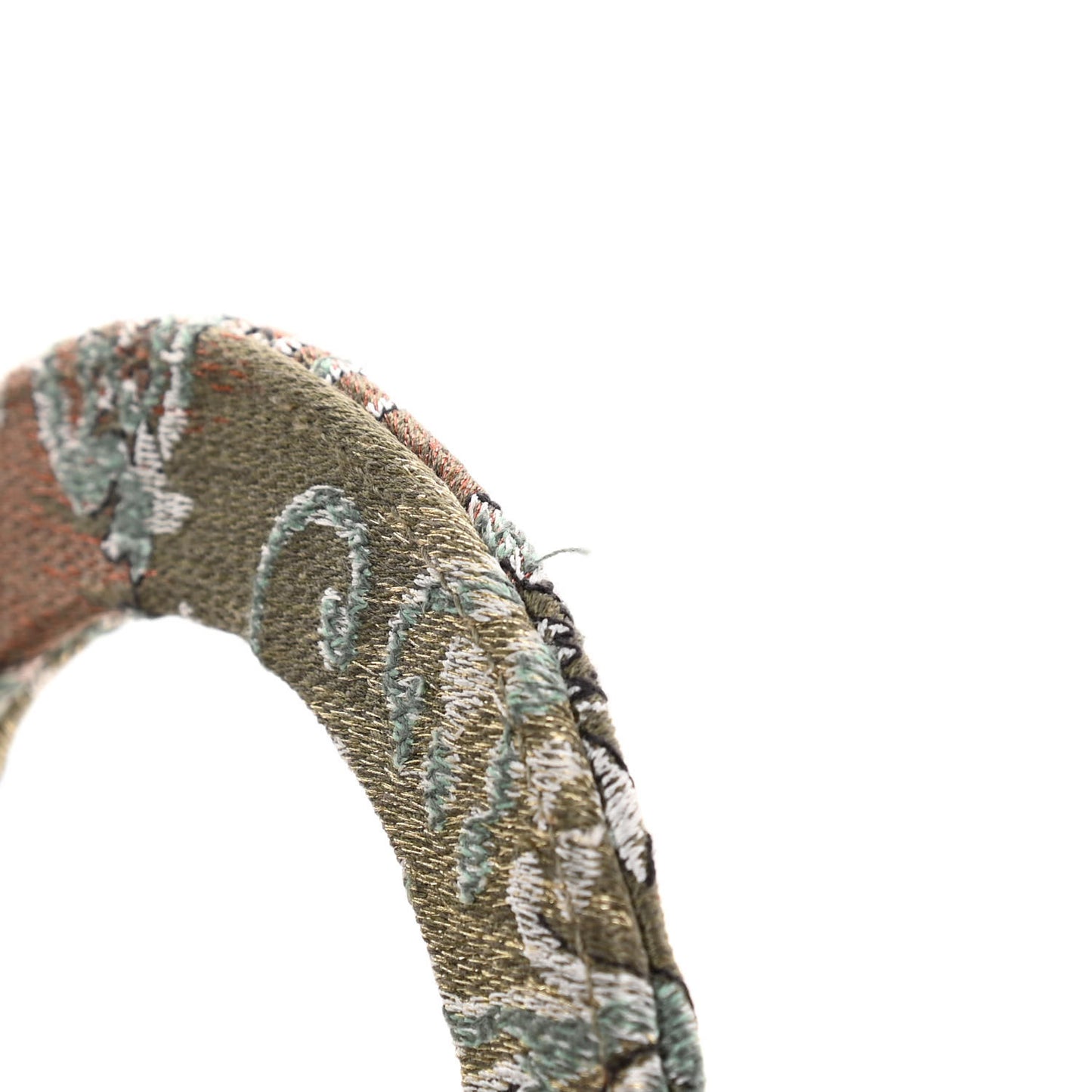 Metallic Canvas Embroidered Floral Medium Lady D-Lite Multicolor