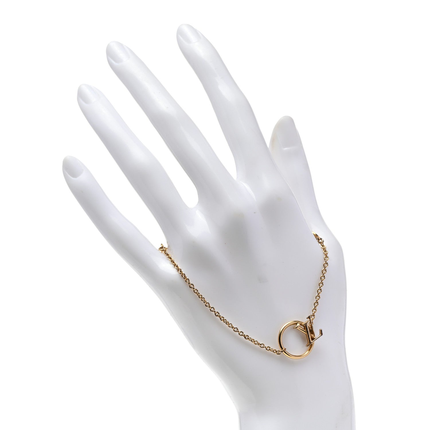 Louis Vuitton Metal LV Eclipse Bracelet Gold 2 of 6
