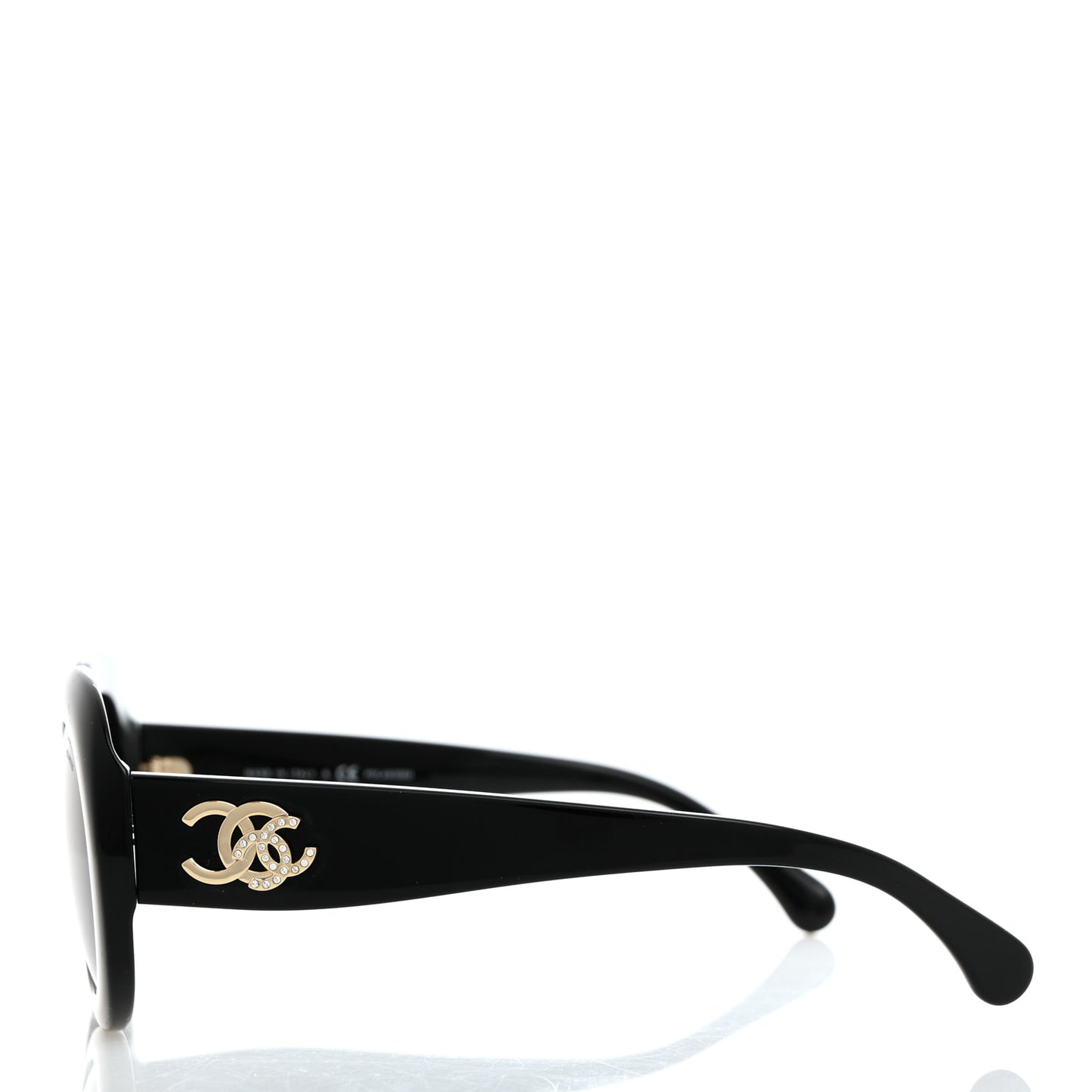 Acetate Polarized Oval CC Sunglasses 5469-B-A Black