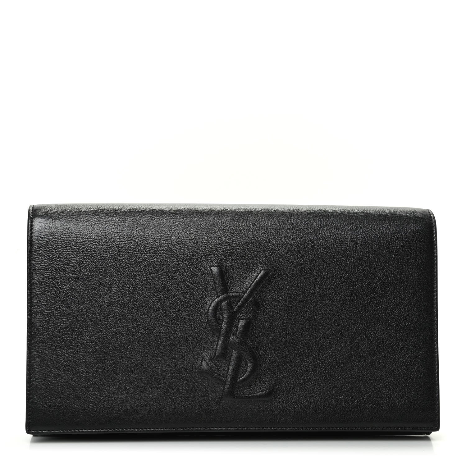 Saint Laurent Calfskin Monogram Large Belle De Jour Clutch Black 1 of 6