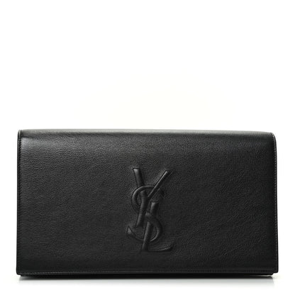 Saint Laurent Calfskin Monogram Large Belle De Jour Clutch Black 1 of 6