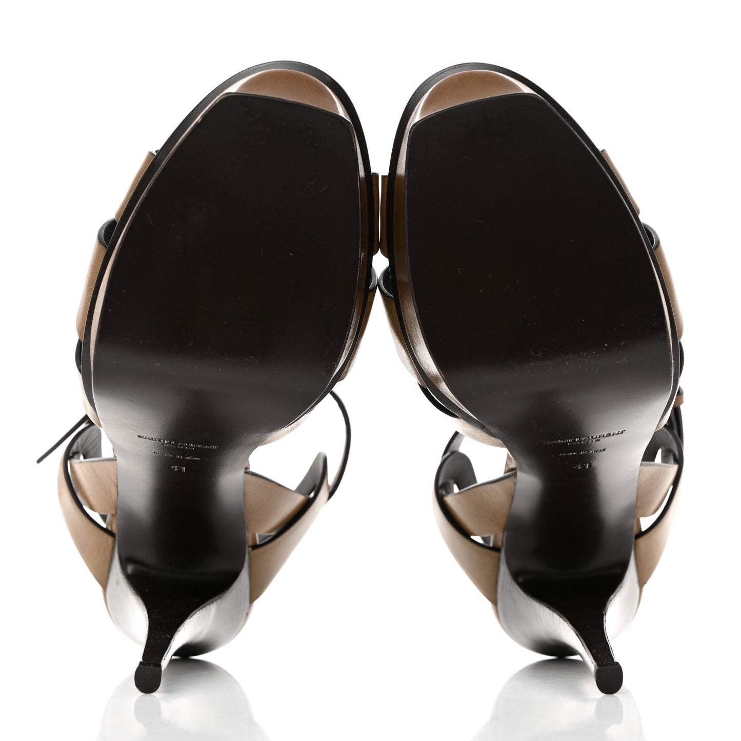 Calfskin Tribute 105 Platform Sandals 41 Tundra