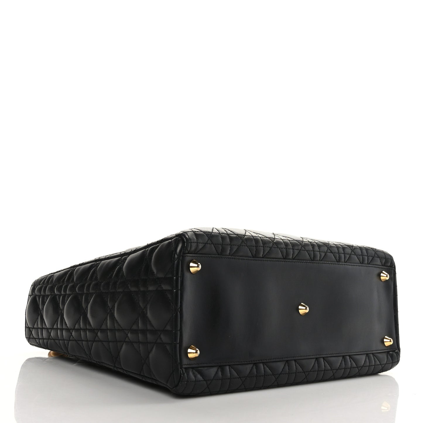 Lambskin Cannage Large Lady Dior Black