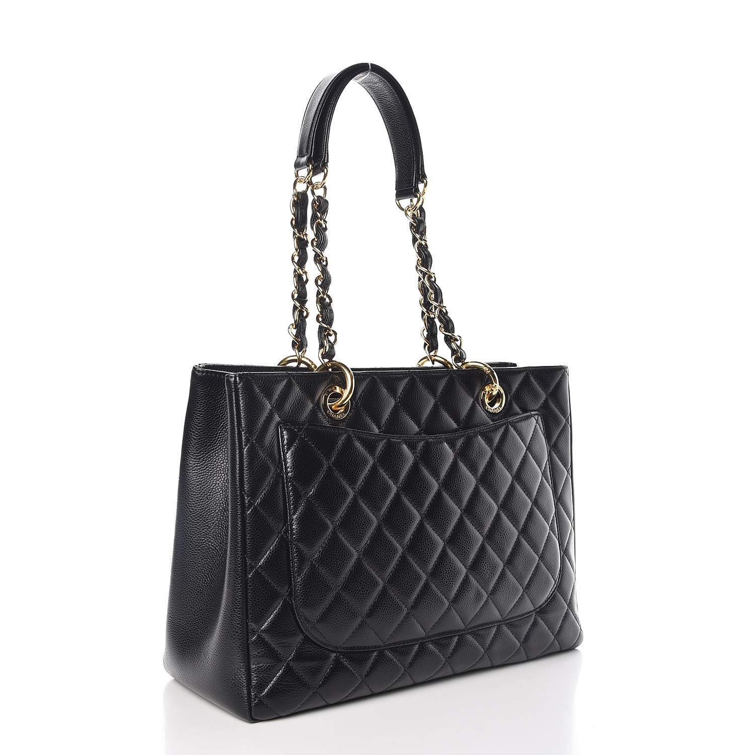 Chanel Caviar Quilted Grand Shopping Tote GST Black 3 of 9
