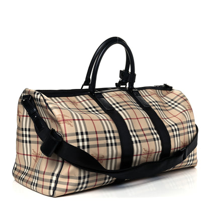 Burberry Haymarket Check Duffle Bag Black 2 of 10