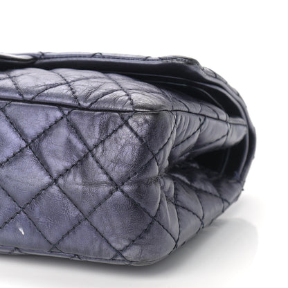 Chanel Metallic Aged Calfskin Quilted 2.55 Reissue 225 Flap Blue 9 of 21