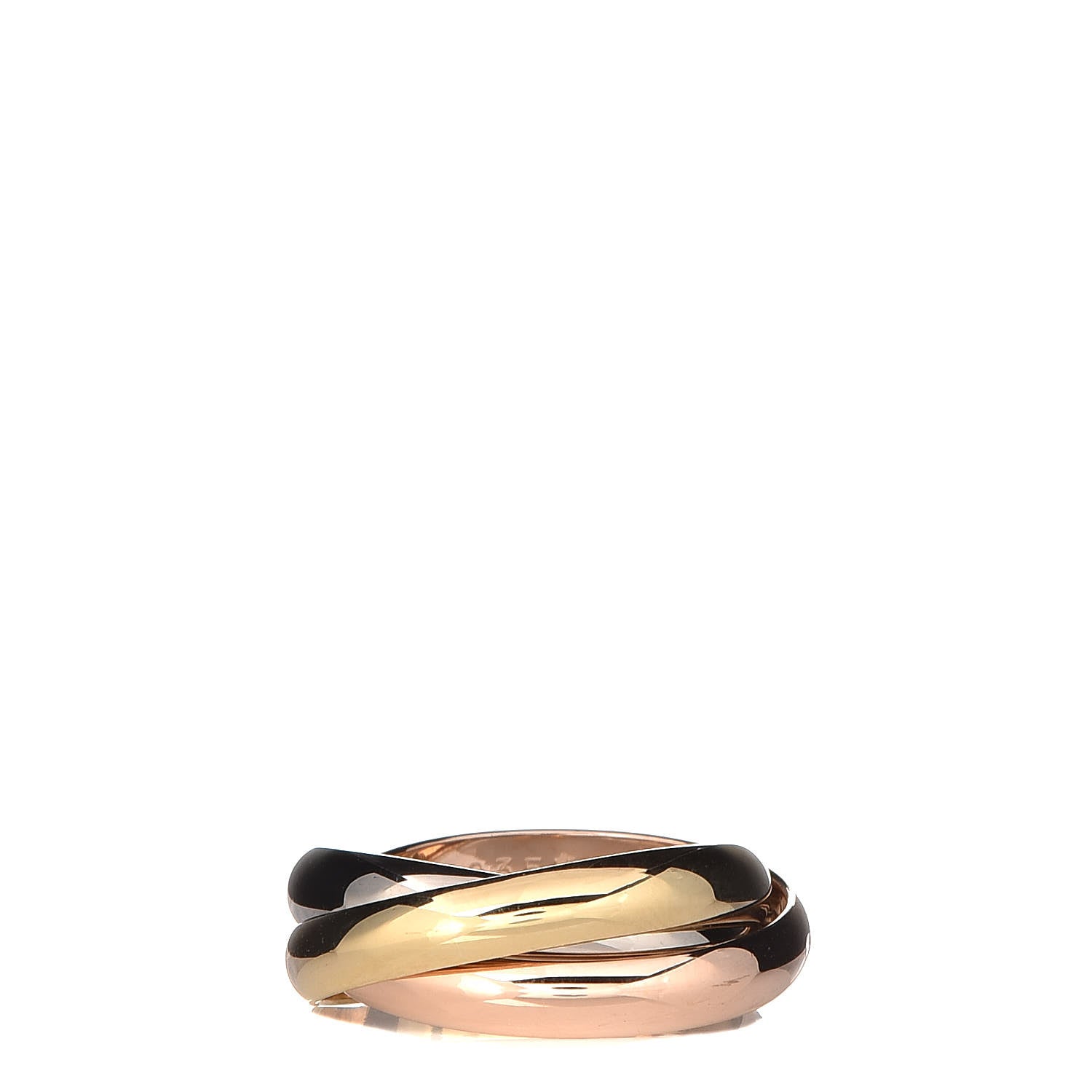 Cartier 18K Pink Yellow White Gold Classic Les Must De Trinity Ring 53 6.25 3 of 7