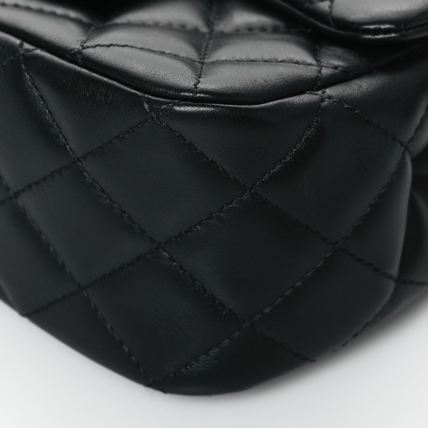 Lambskin Quilted Mini Romance Square Flap Black