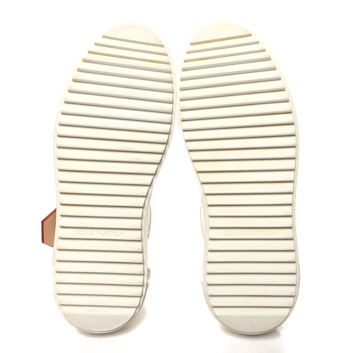 Louis Vuitton Lambskin Embossed Monogram Time Out Sneakers 38 White Natural 5 of 10