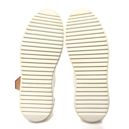 Louis Vuitton Lambskin Embossed Monogram Time Out Sneakers 38 White Natural 5 of 10