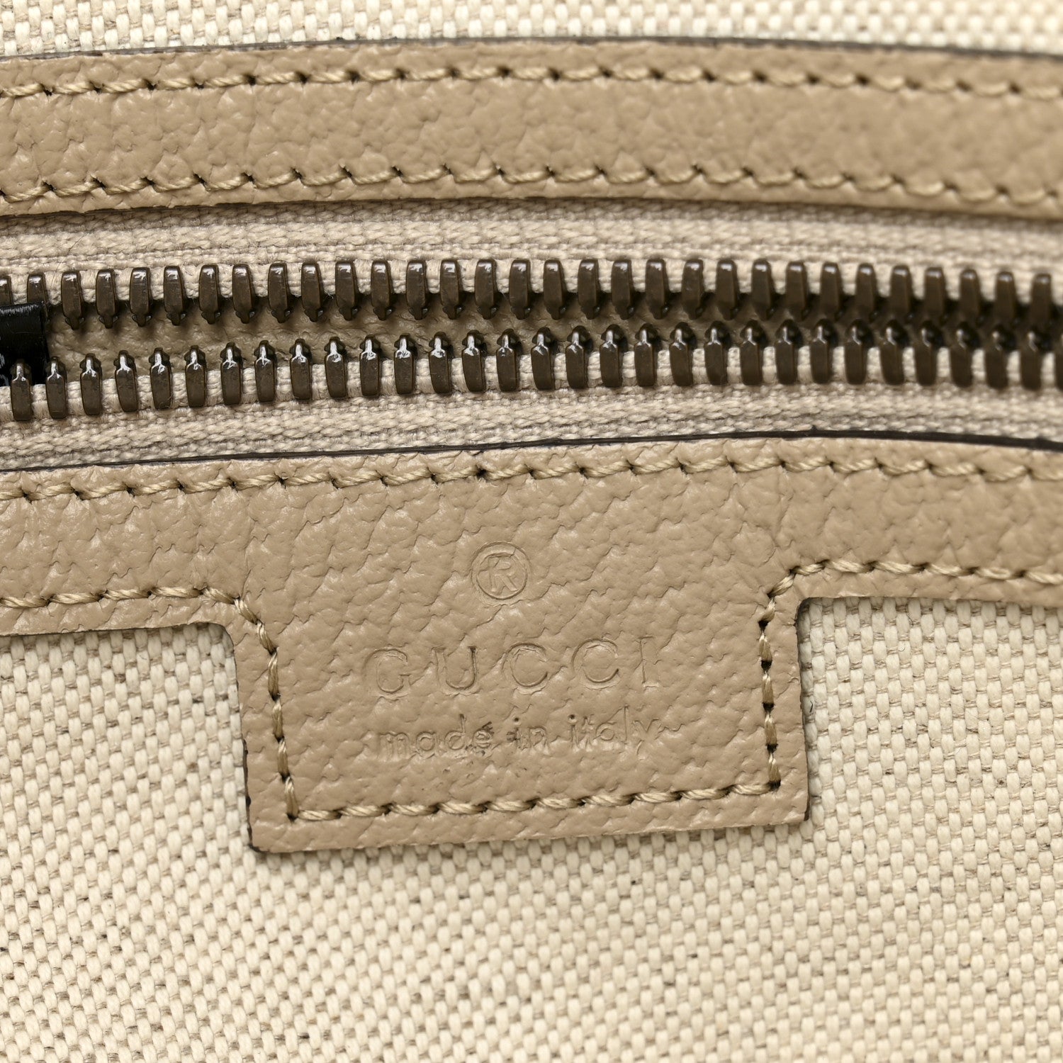 Gucci GG Supreme Monogram Textured Dollar Calfskin Web Small Ophidia Half Moon Hobo Beige Mystic White Oatmeal 6 of 11