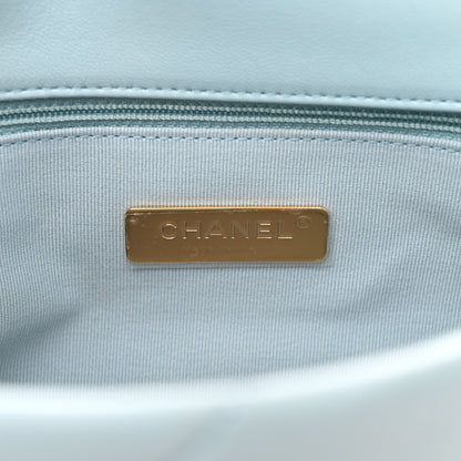 Chanel Lambskin Quilted Medium Chanel 19 Flap Light Blue 6 of 11