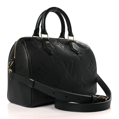 Louis Vuitton Empreinte Monogram Giant Speedy Bandouliere 25 Black 3 of 8