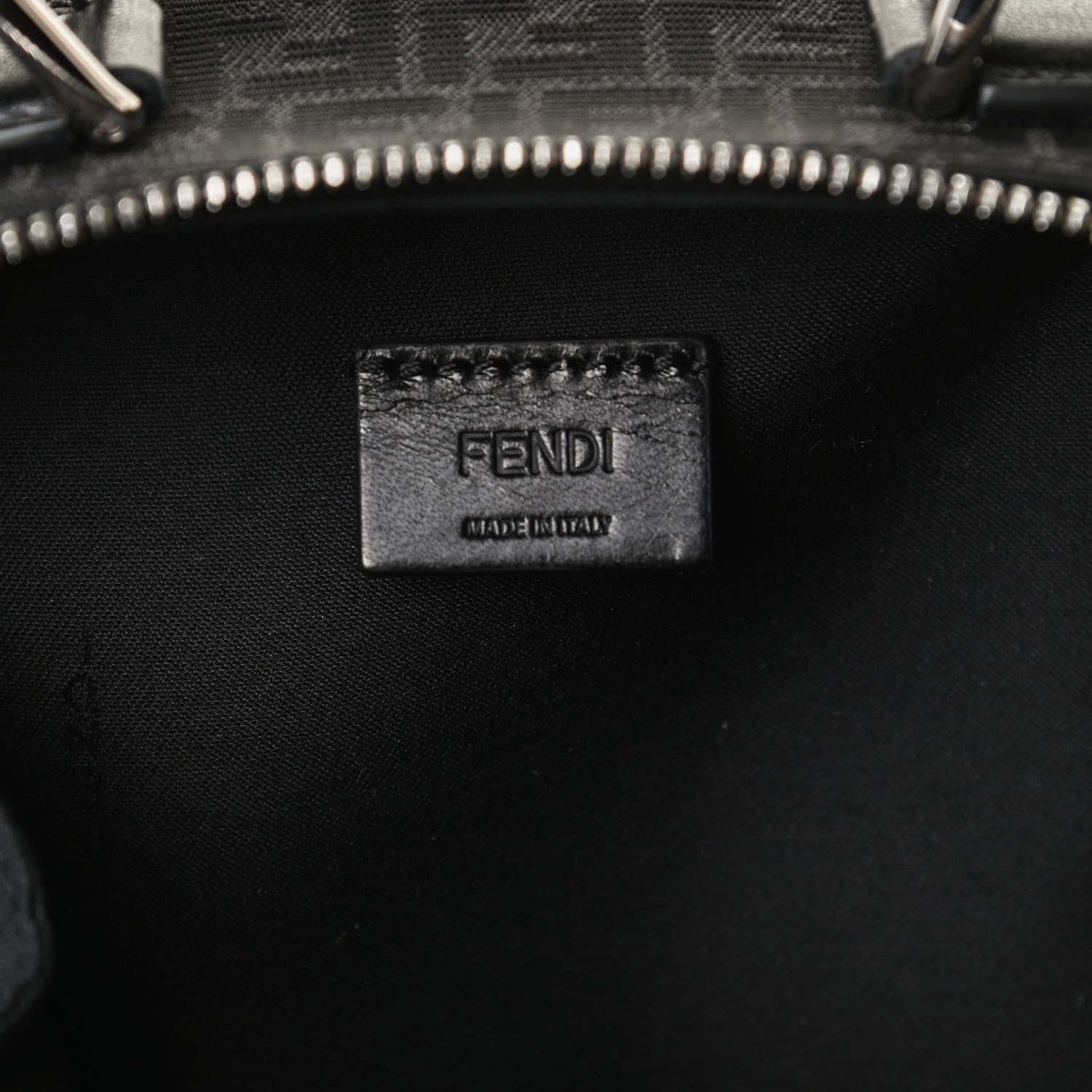 Fendi Recycled Fabric Jacquard Vitello Astro Micro FF Mini Trolley Bag Asfalto Black 6 of 15