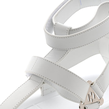 Hermes Calfskin Womens Enid Sandals 39 White 8 of 11