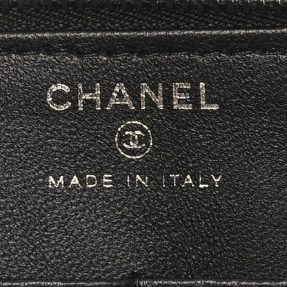 Chanel Metallic Lambskin Wave Clutch Black Silver 6 of 10