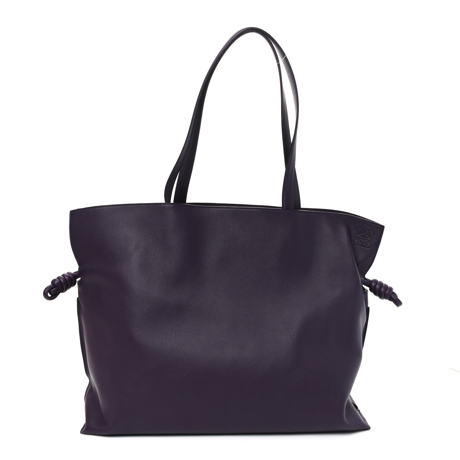 Loewe Calfskin Flamenco Knot XL Shoulder Bag Deep Aubergine 1 of 9