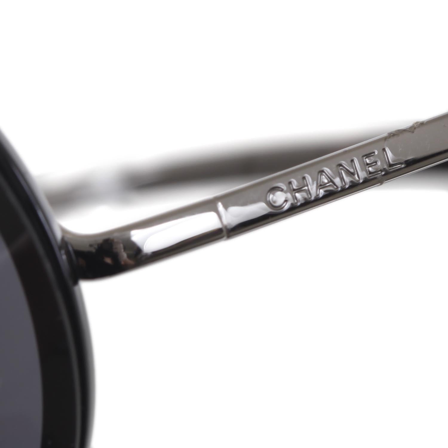 Chanel Aviator Sunglasses 6006 Black 5 of 13