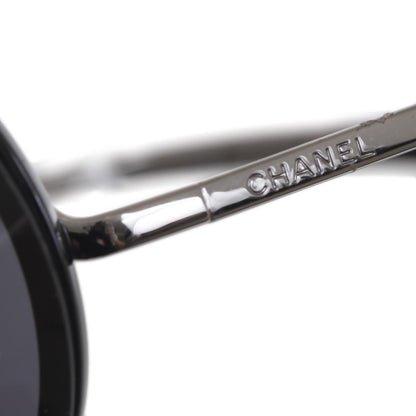 Chanel Aviator Sunglasses 6006 Black 5 of 13