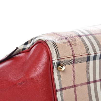 Burberry Haymarket Check Small Canterbury Tote Red 11 of 16