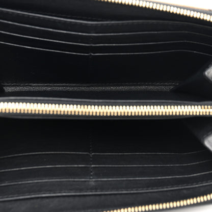 Burberry Calfskin House Check Elmore Zip Around Wallet Black 5 of 11