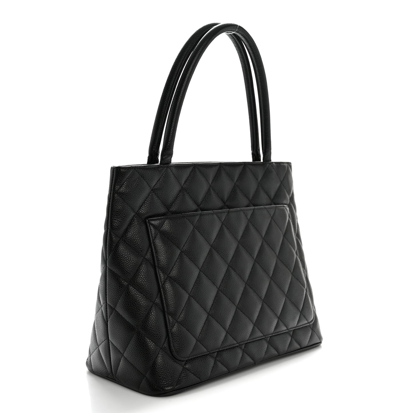 Caviar Quilted Medallion Tote Black