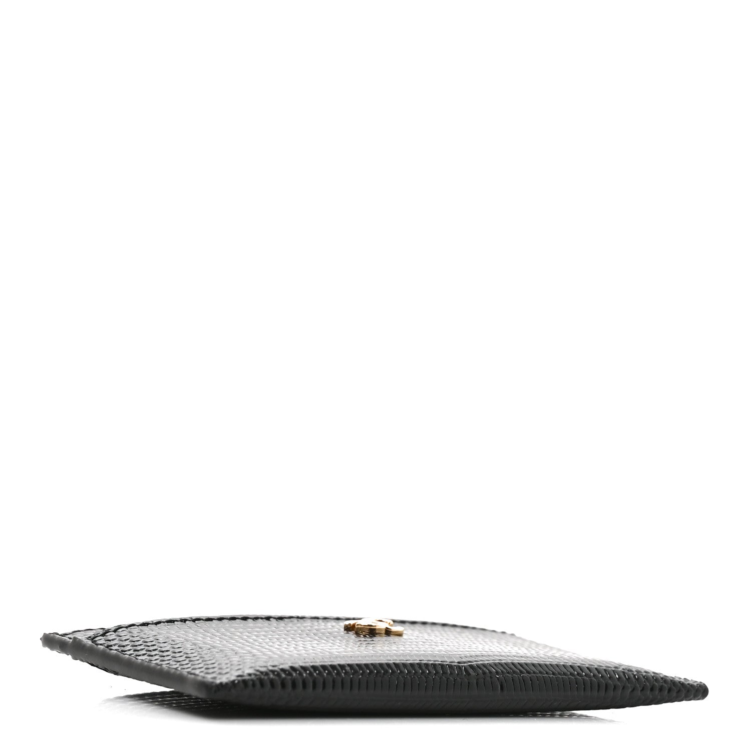 Chanel Calfskin Lizard Embossed Card Holder Black 7 of 16