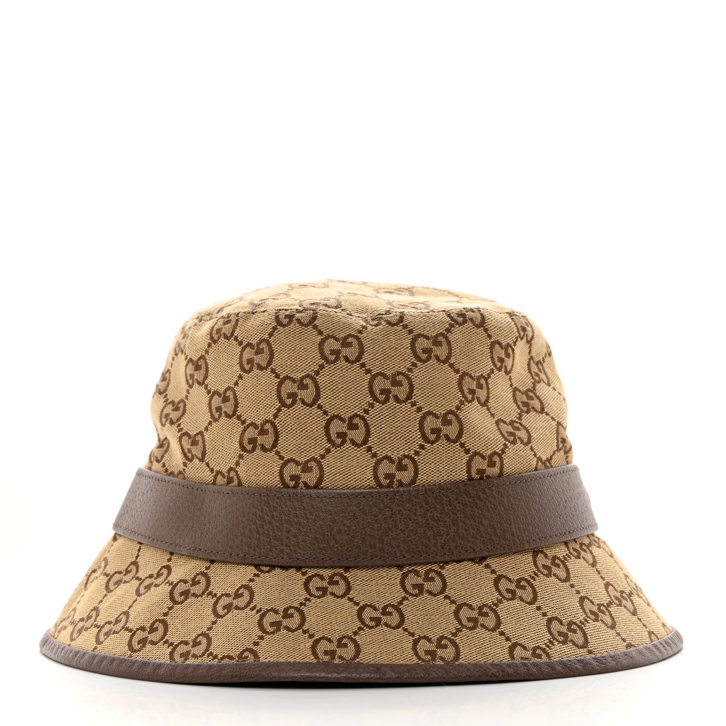 Monogram Textured Dollar Calfskin GG Jago Bucket Hat XXL Cacao Beige