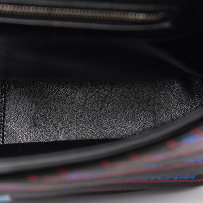 Balenciaga Calfskin Charms Logo Matelasse M BB Round Shoulder Bag Black Blue 10 of 11