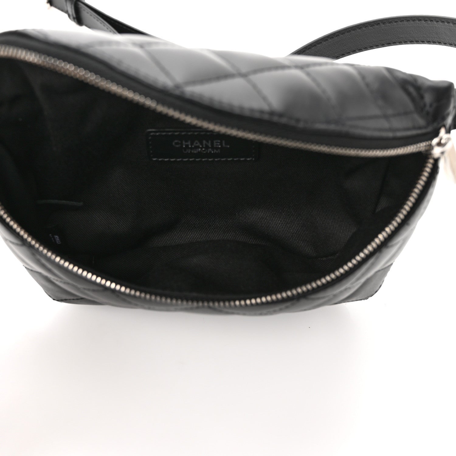 Chanel Calfskin Quilted Waist Belt Bag Black 5 of 9