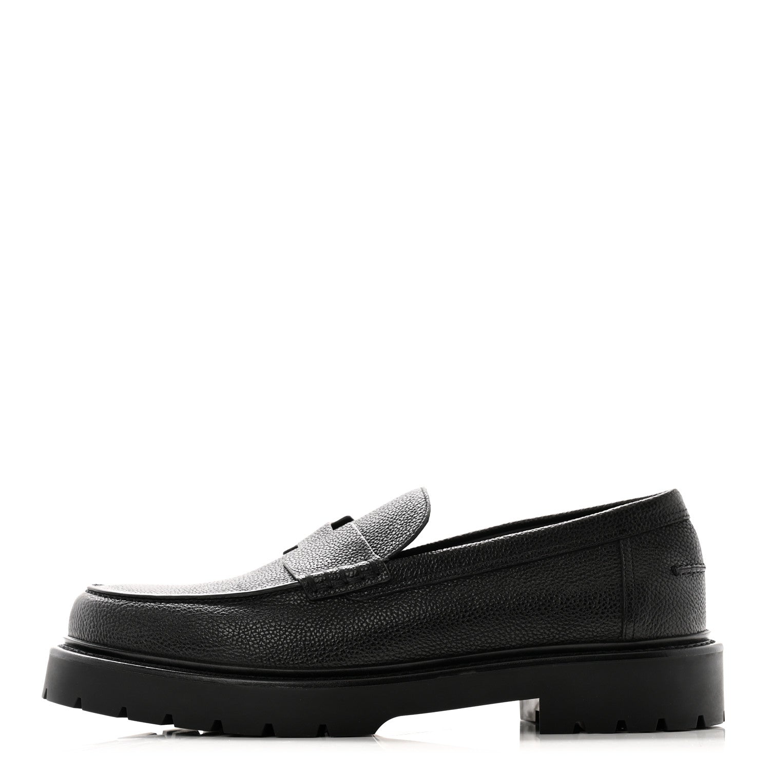 Hermes Buffalo Mens Klement Loafers 44.5 Black 1 of 8
