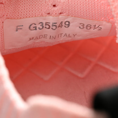 Chanel Mixed Fibers Quilted Womens CC Sneakers 36.5 Light Pink 7 of 10