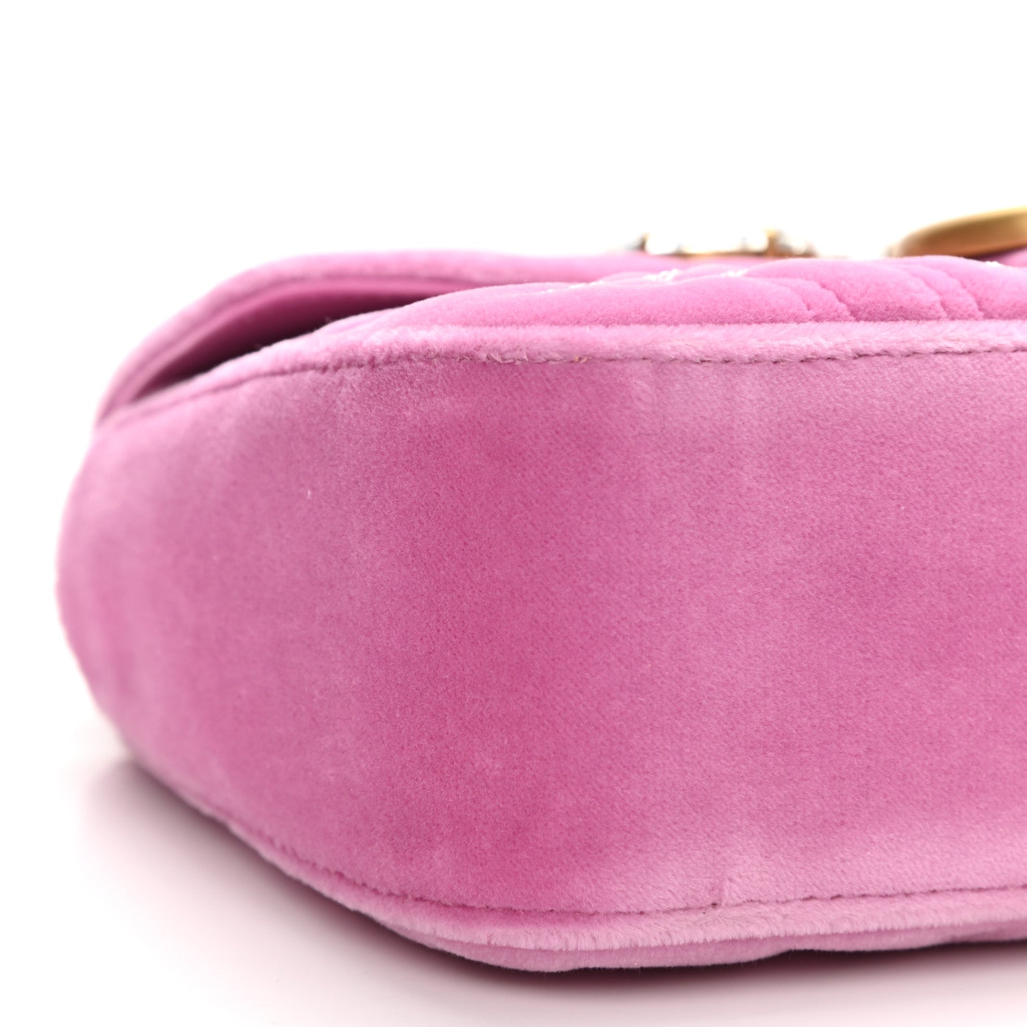Gucci Velvet Matelasse Marquise Crystals Embroidered Small GG Marmont Shoulder Bag Malva 9 of 10