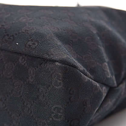 Gucci Monogram Medium Horsebit Chain Hobo Black 9 of 12