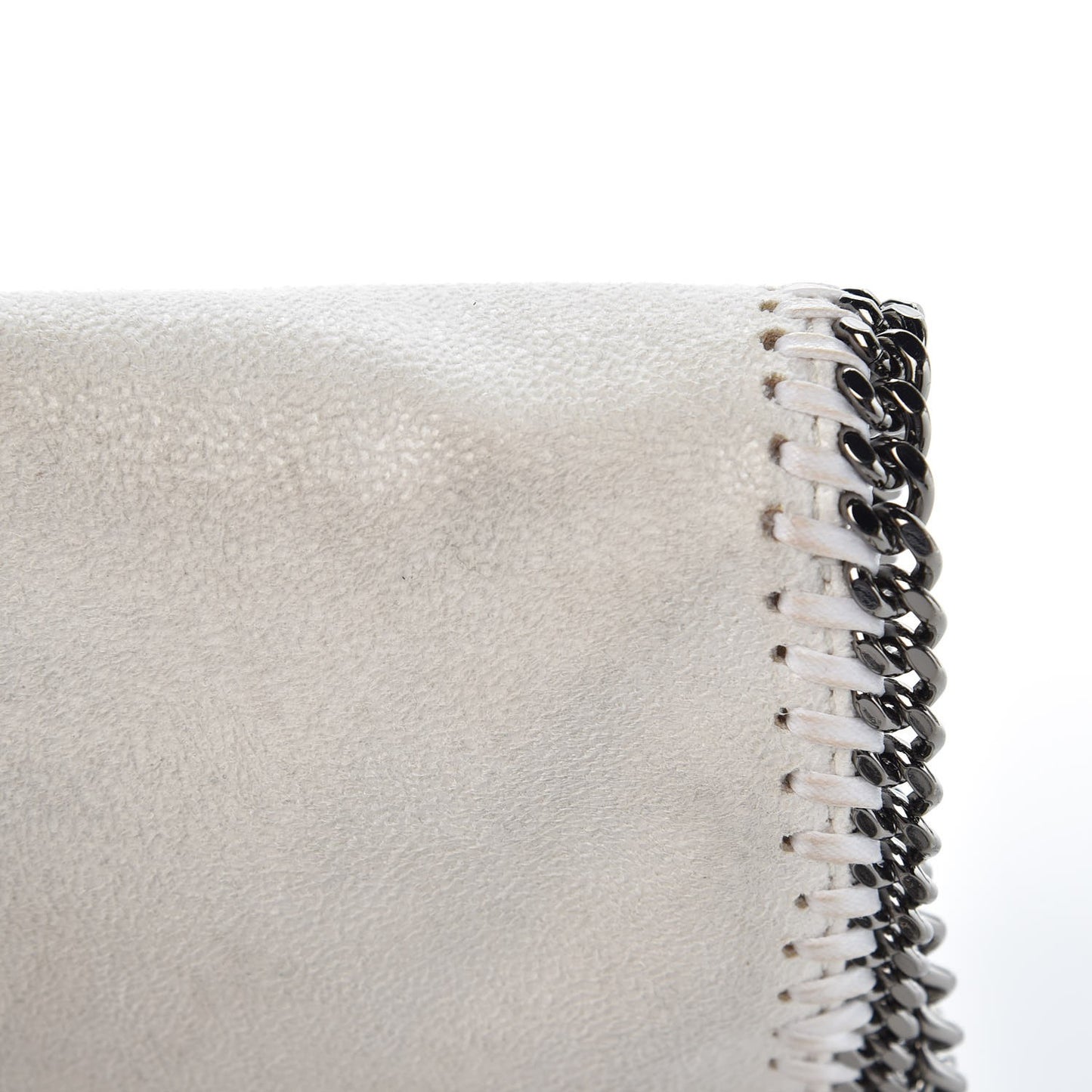 Shaggy Deer Falabella Fold Over Clutch Chalk