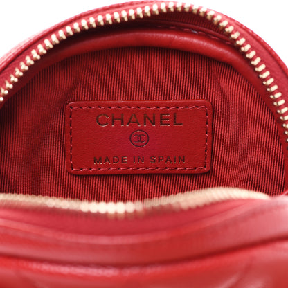 Chanel Caviar Quilted Zip Around Classic Coin Purse Dark Pink 6 of 8