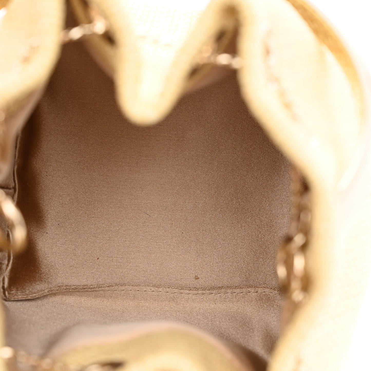 Raffia Bon Bon Bucket Bag Beige