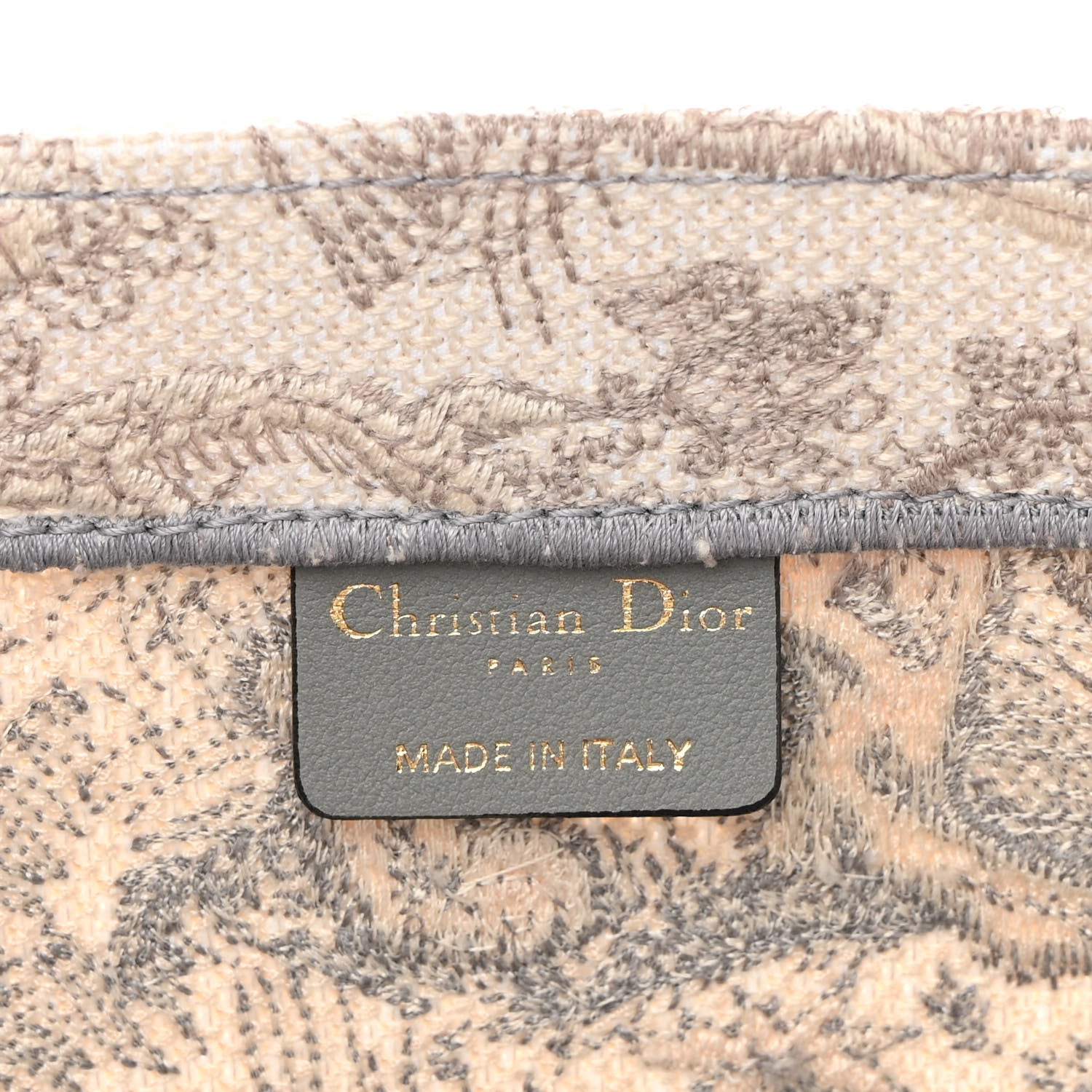 Christian Dior Canvas Embroidered Medium Dioriviera Toile De Jouy Book Tote Gray 6 of 14