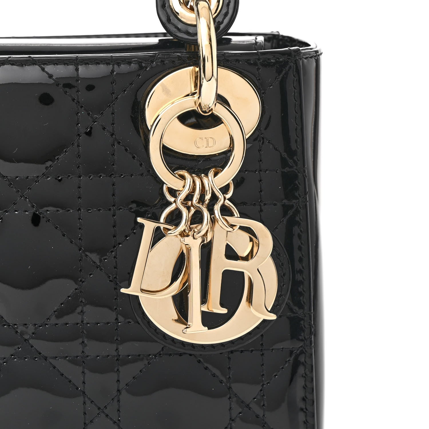 Christian Dior Patent Cannage Mini Lady Dior Black 8 of 11
