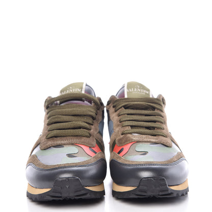 Valentino Garavani Nappa Suede Camouflage Womens Rockrunner Sneakers 37.5 Multicolor 2 of 8