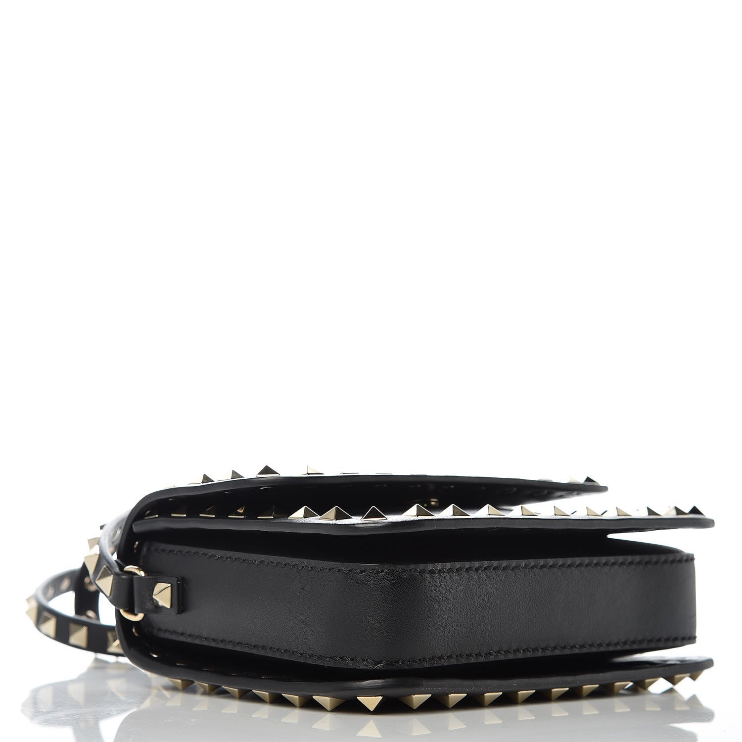 Valentino Garavani Vitello Rockstud Flap Crossbody Bag Black 4 of 9