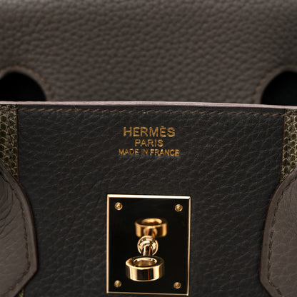 Hermes Taurillon Clemence Lizard Club Birkin 35 Etain Graphite 6 of 14