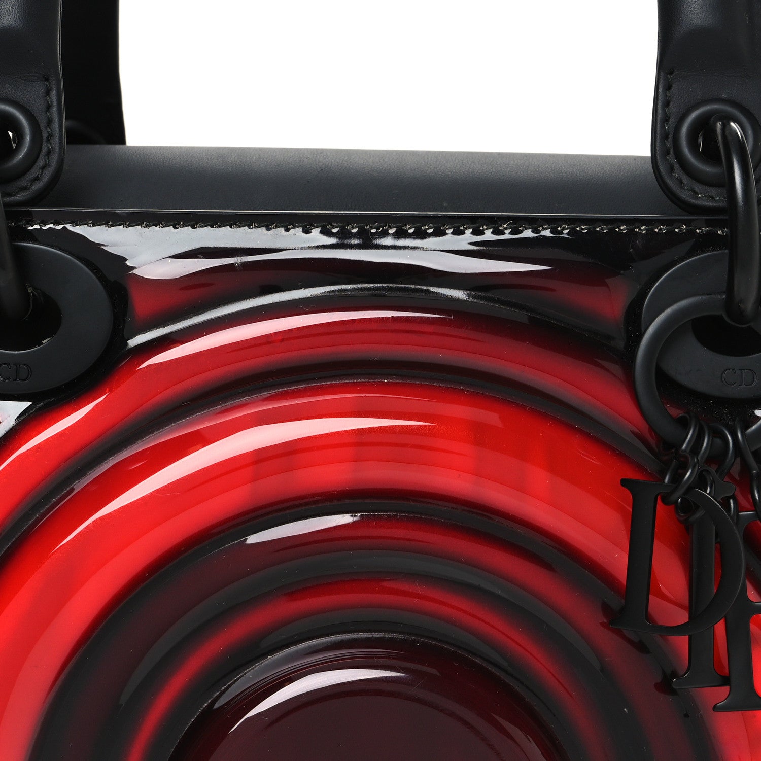 Christian Dior Ultra Matte Calfskin PVC Medium Kohei Nawa Lady Art Red 8 of 10