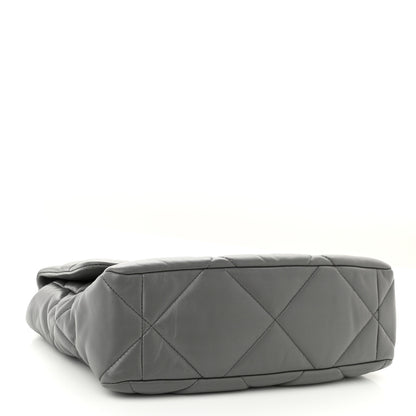 Chanel Lambskin Quilted Large Chanel 19 Flap Dark Grey 4 of 10