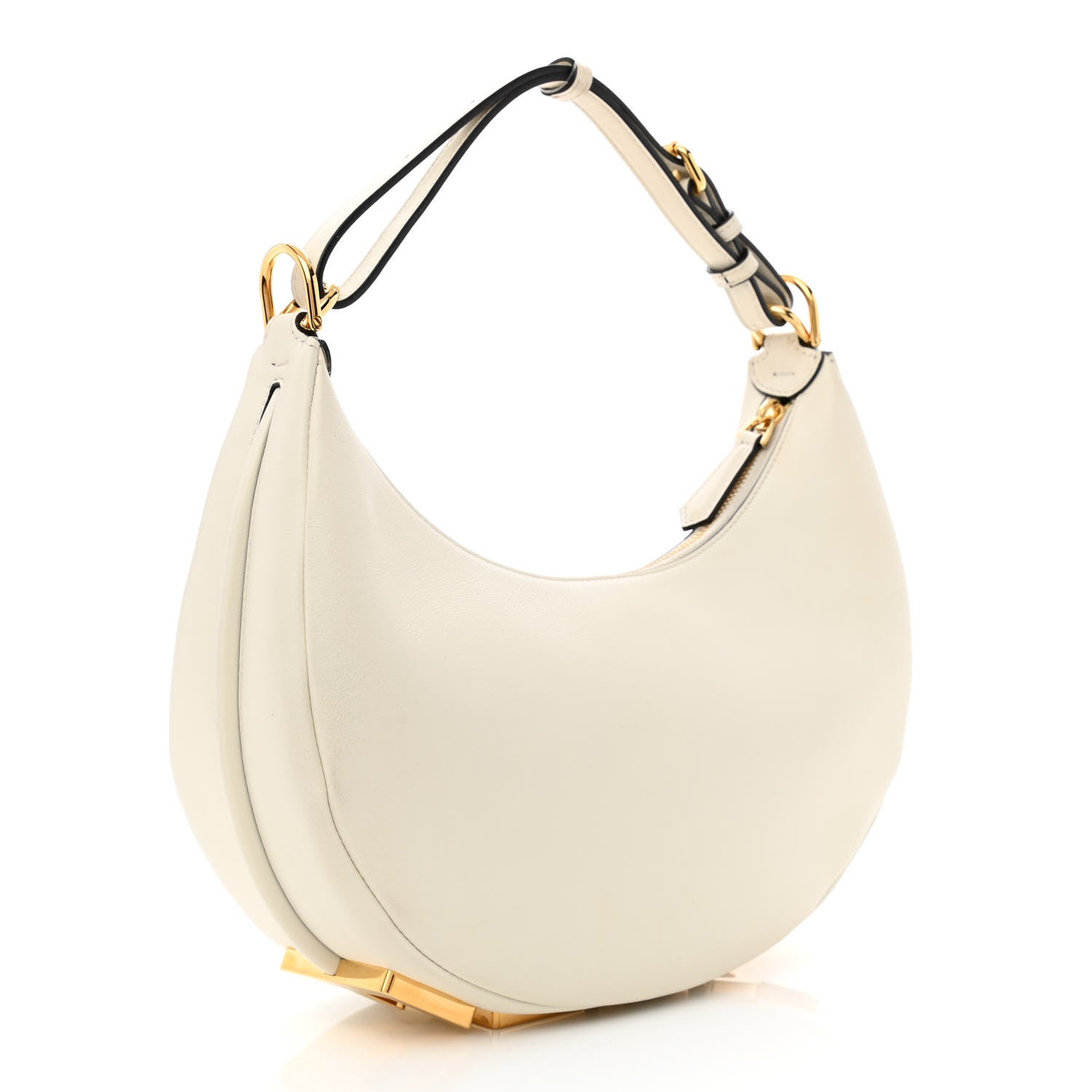 Fendi Vitello Grace Matte Small Fendigraphy Hobo Bag White Ice 3 of 11
