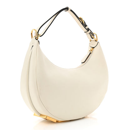 Fendi Vitello Grace Matte Small Fendigraphy Hobo Bag White Ice 3 of 11
