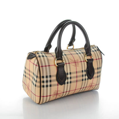 Burberry Haymarket Check Small Chester Bowling Bag Chocolate 3 of 7