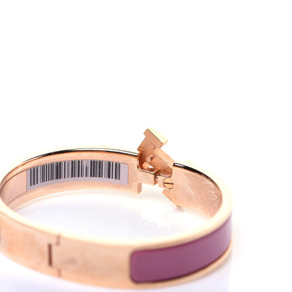 Hermes Enamel Narrow Clic Clac H Bracelet PM Rose Velours 7 of 7