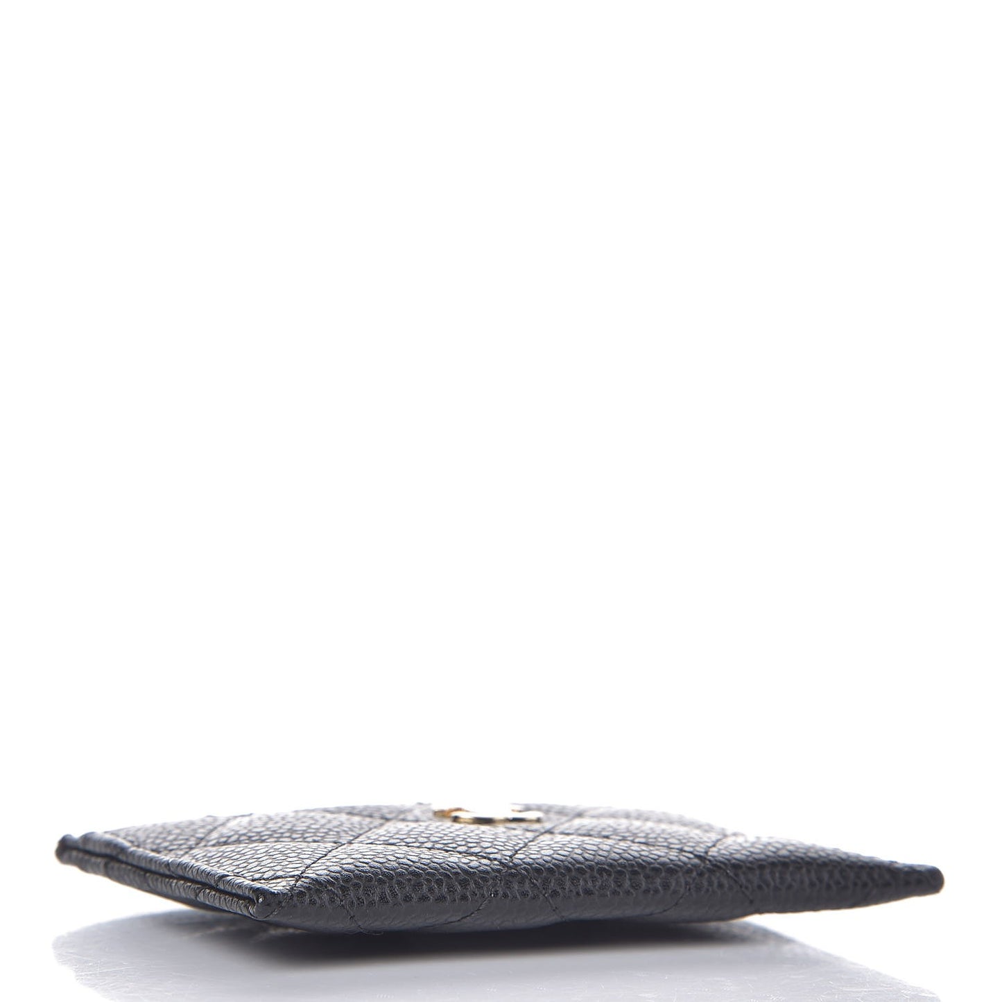 Caviar Quilted Card Holder Black